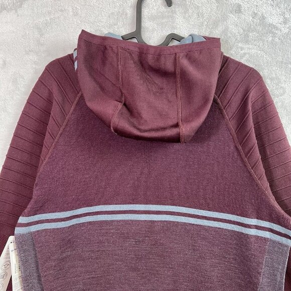 Smartwool Intraknit Active Full Zip Merino Jacket Men's M Maroon Quick Dry Hike - Picture 11 of 14